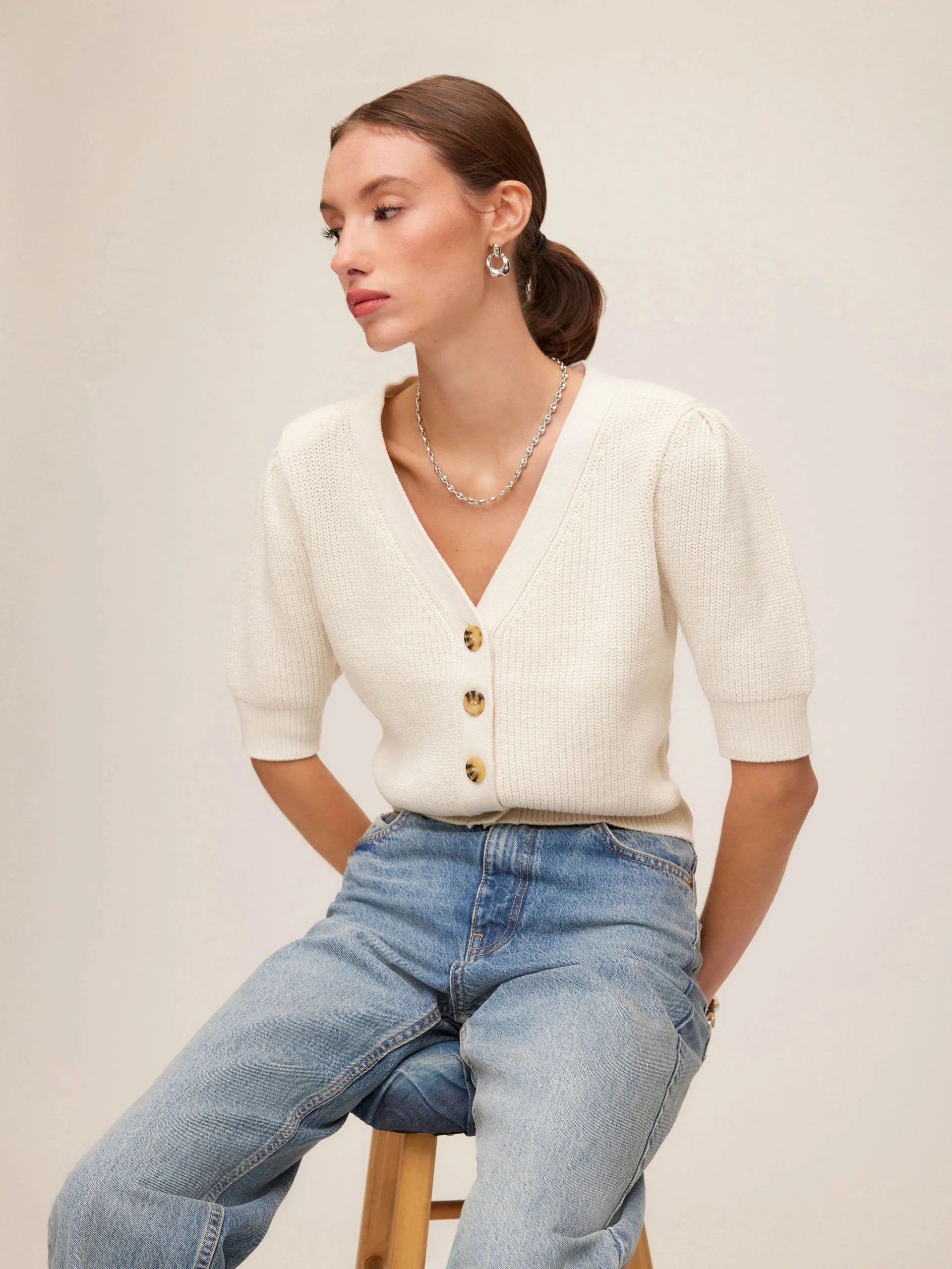 ILLIANA PUFF SLEEVE CARDIGAN