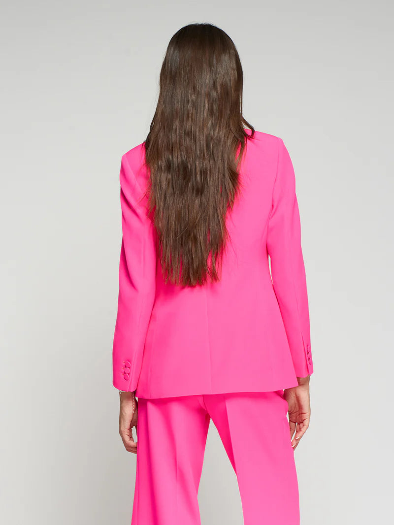 VILAGALLO NEON PINK CREPE JACKET