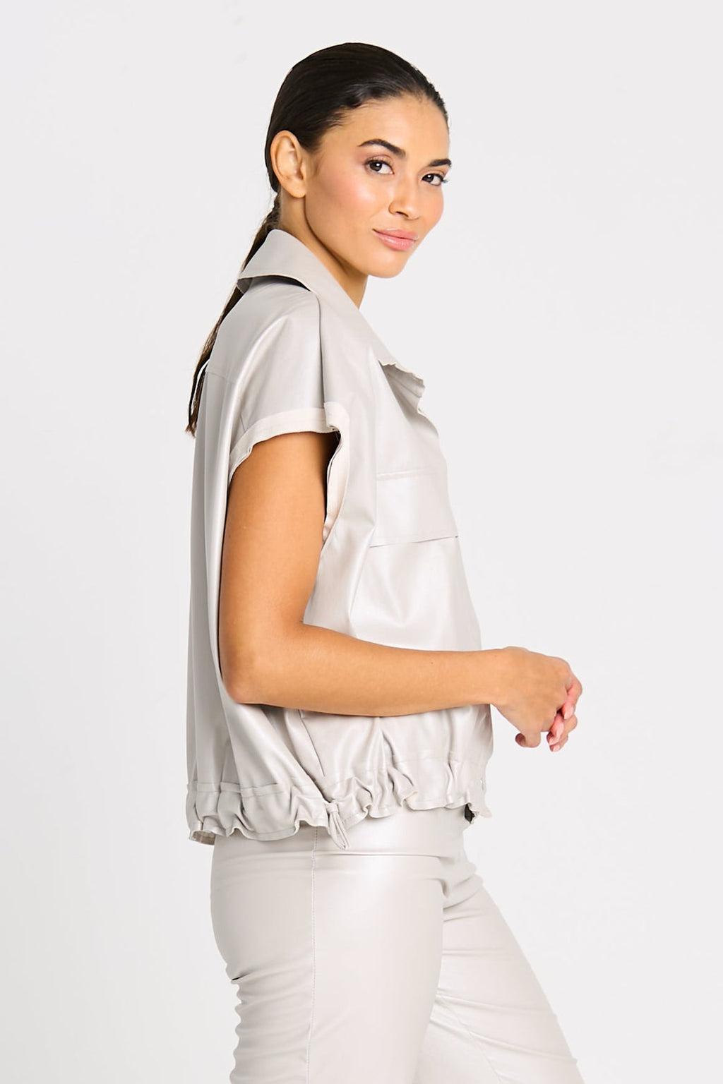PLANET VEGAN LEATHER MINI CARGO VEST