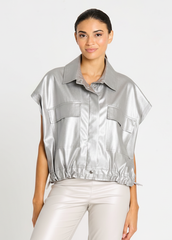 PLANET VEGAN LEATHER MINI CARGO VEST