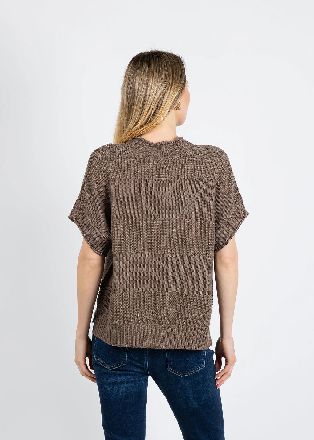 REPEAT TEXTURED METALLIC CARDIGAN