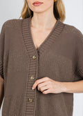 REPEAT TEXTURED METALLIC CARDIGAN