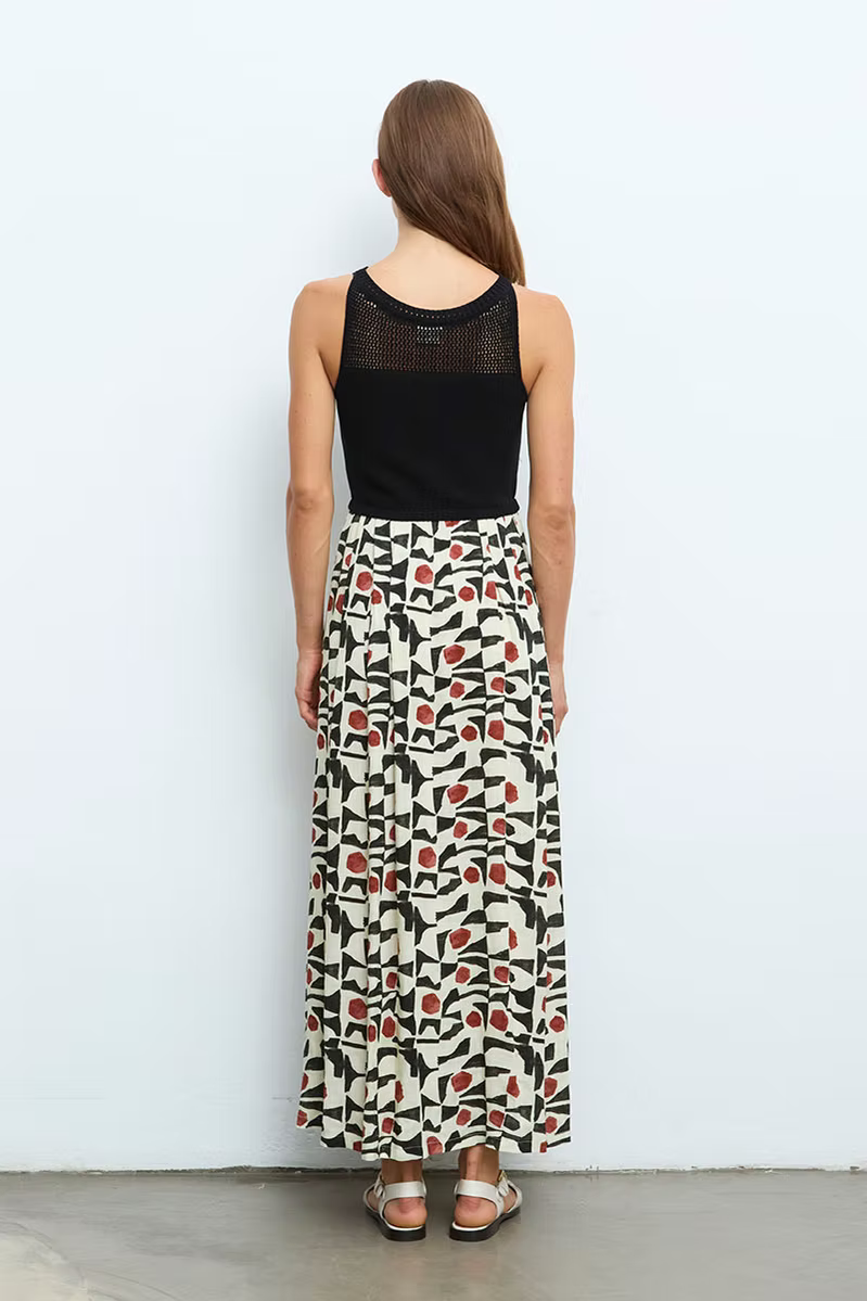 ALDO MARTINS LONG GEOMETRIC PRINT DRESS