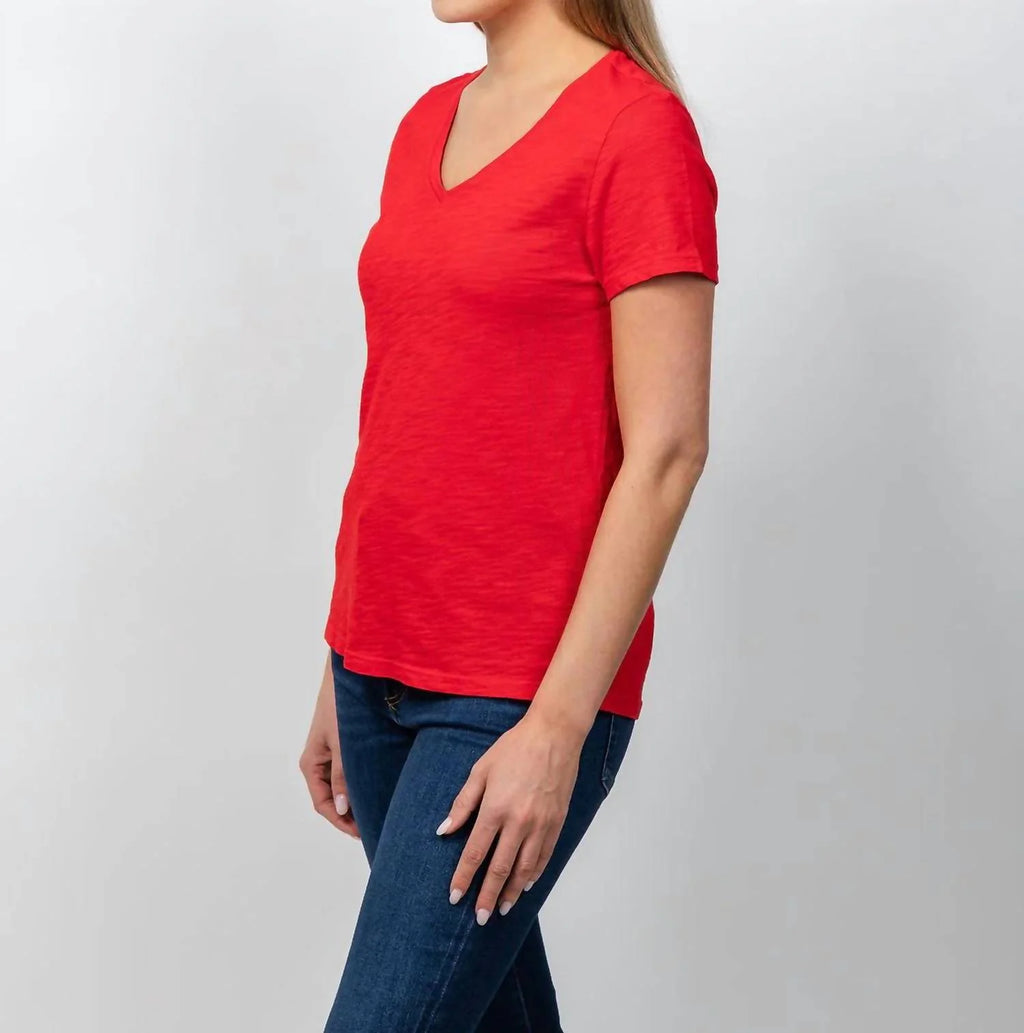 ELLIOT LAUREN SHORT SLEEVE VNECK TEE