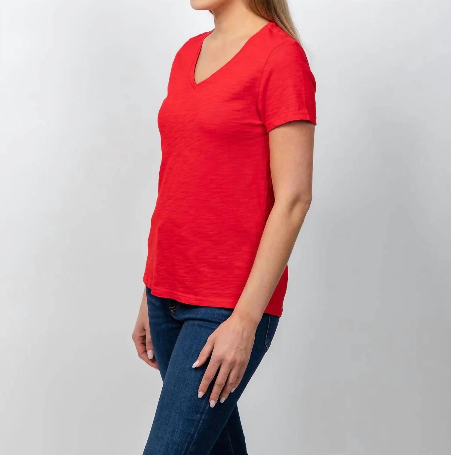 ELLIOT LAUREN SHORT SLEEVE VNECK TEE
